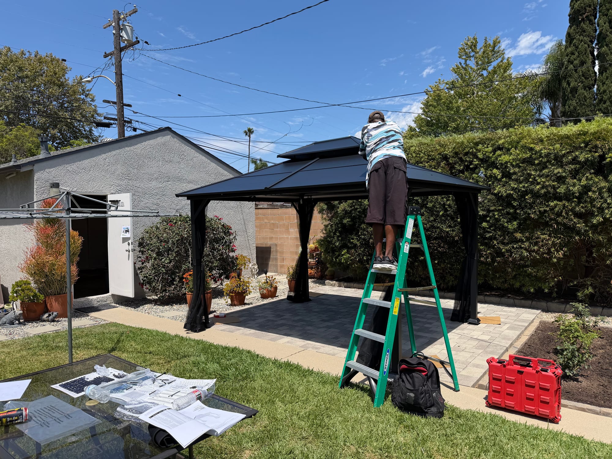Gazebo & Pergola Assembly job completed in Gardena